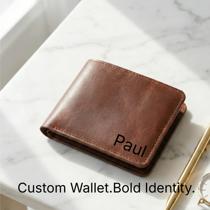 Vintage Full-Grain Leather Wallet (Custom Engraving Offered)